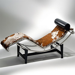 Lc4 Le Corbusier Leisure Lounge Chair Stainless Steel Natural Cowhide Classic Master Design Replica Simple Modern