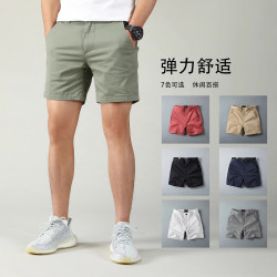 American casual cotton stretch quarter pants for men in summer