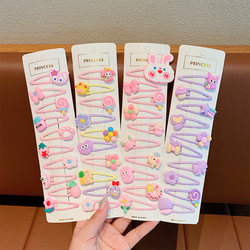 Children's Little Girl Hair Clips, Bb Clips, Hairpins for Girls That Don'T Damage Hair, Strawberry Bear Cartoon Hair Clips, Bangs Side Clips, Hair Accessories