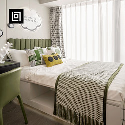 Children's Boy's Room Model Room Simple Cartoon Green Dinosaur Theme Bedding Pillow Bedding Multi-Piece Set