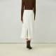 Aike elastic waist skirt 2024 winter commuting style elastic waist slimming and slit mid-length A-line skirt