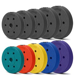 Environmentally Friendly Rubber-Coated Barbell Plates, Dumbbell Plates, Universal Home Fitness Equipment Weight Plates for Men and Women, Weightlifting, Squats, Arm Training