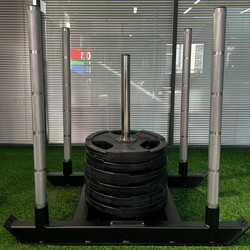 Commercial Fitness Sled Cart for Resistance Training, Gym Tank Cart, Weighted Sled Cart, Sled Push Cart