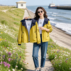 Early Spring Exquisite Jacket for Women 2026 New Korean Fashion Stylish Hooded Jacket Plus Size Slimming Versatile Top