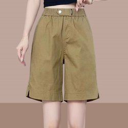 2026 Summer New Women's Elastic High-Waisted Straight Shorts Trendy Loose Fit Petite Casual Pants Hot Sale