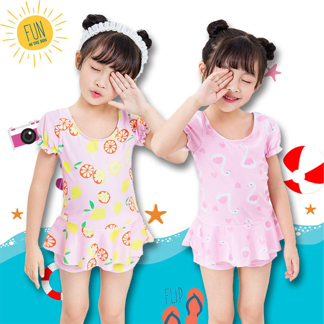 Children's swimsuits girls one-piece baby baby swimsuit girls bikini small, medium and big children's princess skirt swimsuits

