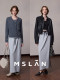Vitality outfit/MSLAN 2025 autumn new contrasting color splicing sports girl covering her hips to make her look slim and casual skirt