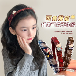 Sweet Children's Hairbands for Girls, Non-Slip Cartoon Headbands with Teeth, New Cute Baby Hair Accessories