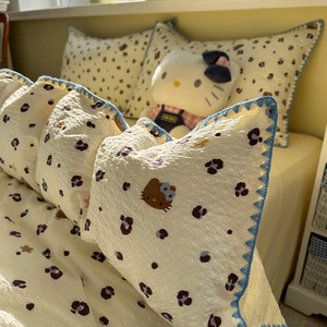 
Class A double-layer gauze four-piece set pure cotton 2026 new single-piece quilt cover student dormitory bed sheet three-piece set 4