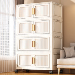 Storage Cabinet for Home Use, No Installation Required, Baby Wardrobe Organizer for Children's Clothes, Plastic Snack Storage Cabinet, Bedroom Storage Cabinet