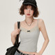 Girlhalo gray lace suspender vest for women in summer lace lace wear beautiful back short top
