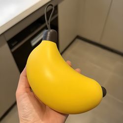 Banana Cutlery Set for Office Workers, Portable Folding Spoon and Chopsticks, Outdoor Student School-Specific Cutlery Storage Box