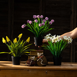 Nordic Style Simulated Green Plants Small Potted Plants Balcony Indoor Living Room Dining Table Office Decorations Bionic Plant Ornaments