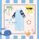AXESEA Children's One-piece Swimming Suit Boys and Girls Surfing Jellyfish Suit Sunscreen Long Sleeve Swimming Training Swimming Suit