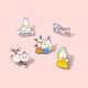 Gift chemistry elements brooch cartoon metal badge student couple bag accessories pin badge clothes medal