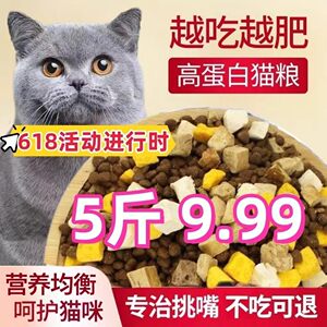 
Universal cat food 5*0.5kg10*0.5kg marine salmon flavor kitten wild cat adult cat stray cat main food pet 3*0.5kg