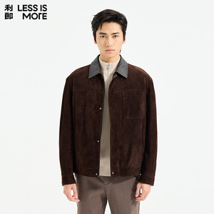 
[Suede pattern leather] Lilang Youth Business Mall same style genuine leather jacket 2025 winter men's light luxury jacket