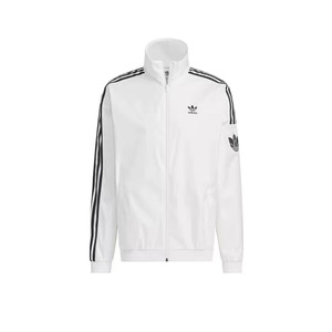adidas originals contrasting sports retro sports stand collar long-sleeved jacket jacket for men and women same style bright white