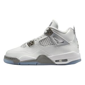 
[Climbing] Jordan children's basketball shoes, non-slip, wear-resistant, mid-top, gray lace-up, leather