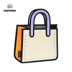 Jumpfrompaper Flat Bag, Two-Dimensional Comic Bag, Crossbody Tote Bag, Birthday Gift for Girlfriend or Wife