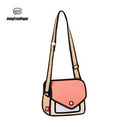 Jumpfrompaper Mini Crossbody Messenger Bag with a Two-Dimensional Design, a Birthday Gift for Girlfriend or Wife, Jfp