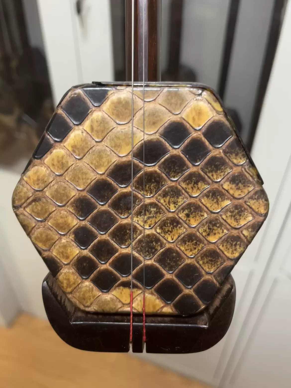 苏州手工小叶紫檀二胡印度紫檀木专业二胡表演用六角形实木二胡