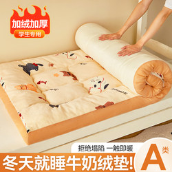 Milk Velvet Mattress Pad for Home Use in Winter, Thickened Pad for Students' Single Dormitory Bedding, Base Layer for Double Bed Mattress
