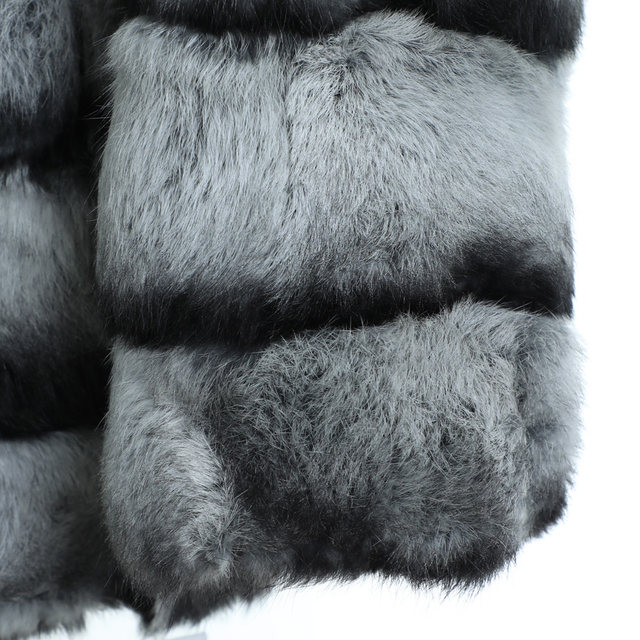 Round neck rabbit fur jacket 5D2216381-MF