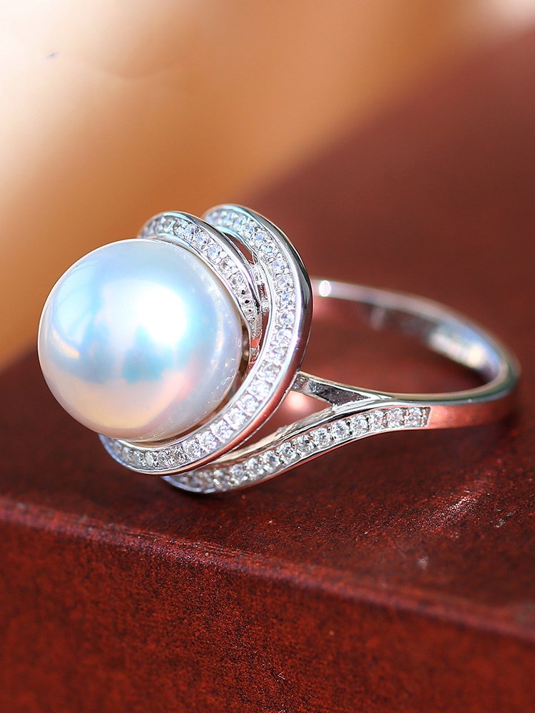 黛米 正圆强光淡水珍珠戒指