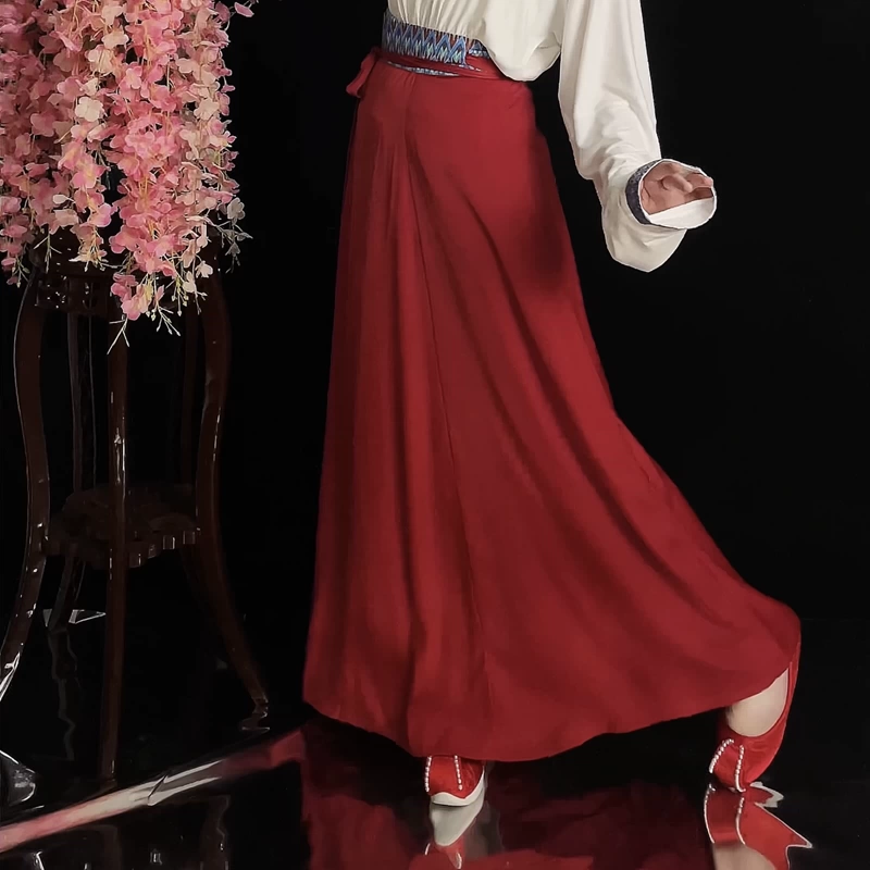 唐8八破裙针织垂领衫唐制汉服东都赋春秋