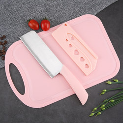 Plastic Cutting Board for Home Use, Chopping Board and Knife Set, Two-In-One Cutting Board and Knife Set for Kitchen, Dormitory, Fruit Board