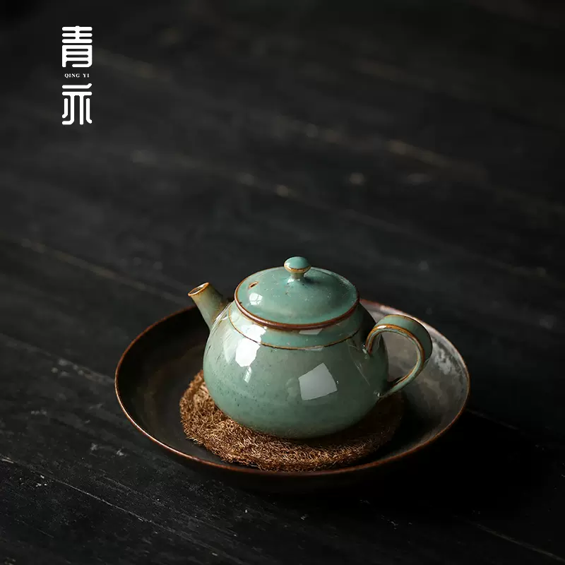 青亦丨柴烧苏打釉窑变茶壶复古陶瓷功夫茶具泡茶壶日式家用单壶-Taobao 