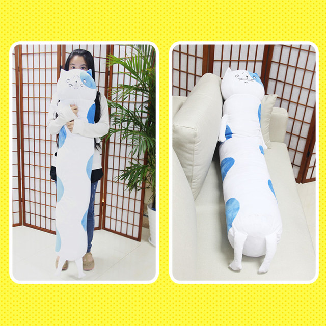 Dried Girl Little Buried Pillow Long Strop Big Cat Plush Wad, Sad Cat Pillow Anime Surrounding Gifts