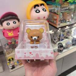 Japanese-Style Cartoon Nodding Rilakkuma Nodding Car Desktop Ornament Solar-Powered Car Shaking Head Decoration Car Accessory