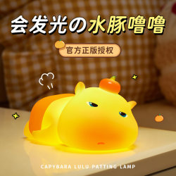 Capybara Lulu Pat Silicone Ambient Night Light, a Cute and Practical Birthday Gift for Boys to Give to Girls in Their Bedroom for Sleep