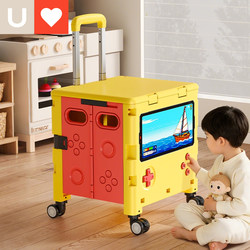 Younai Foldable Lightweight Portable Shopping Cart Toy Trolley Household Cargo Cart Outdoor Camping Handcart