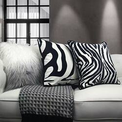 Black and White Zebra Pattern Pillowcase Modern Nordic Style Living Room Sofa Cushion Car Chair Bedside Lumbar Pillow Backrest