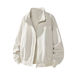 
Classic American basic versatile jacket for men and women, retro style stand collar jacket