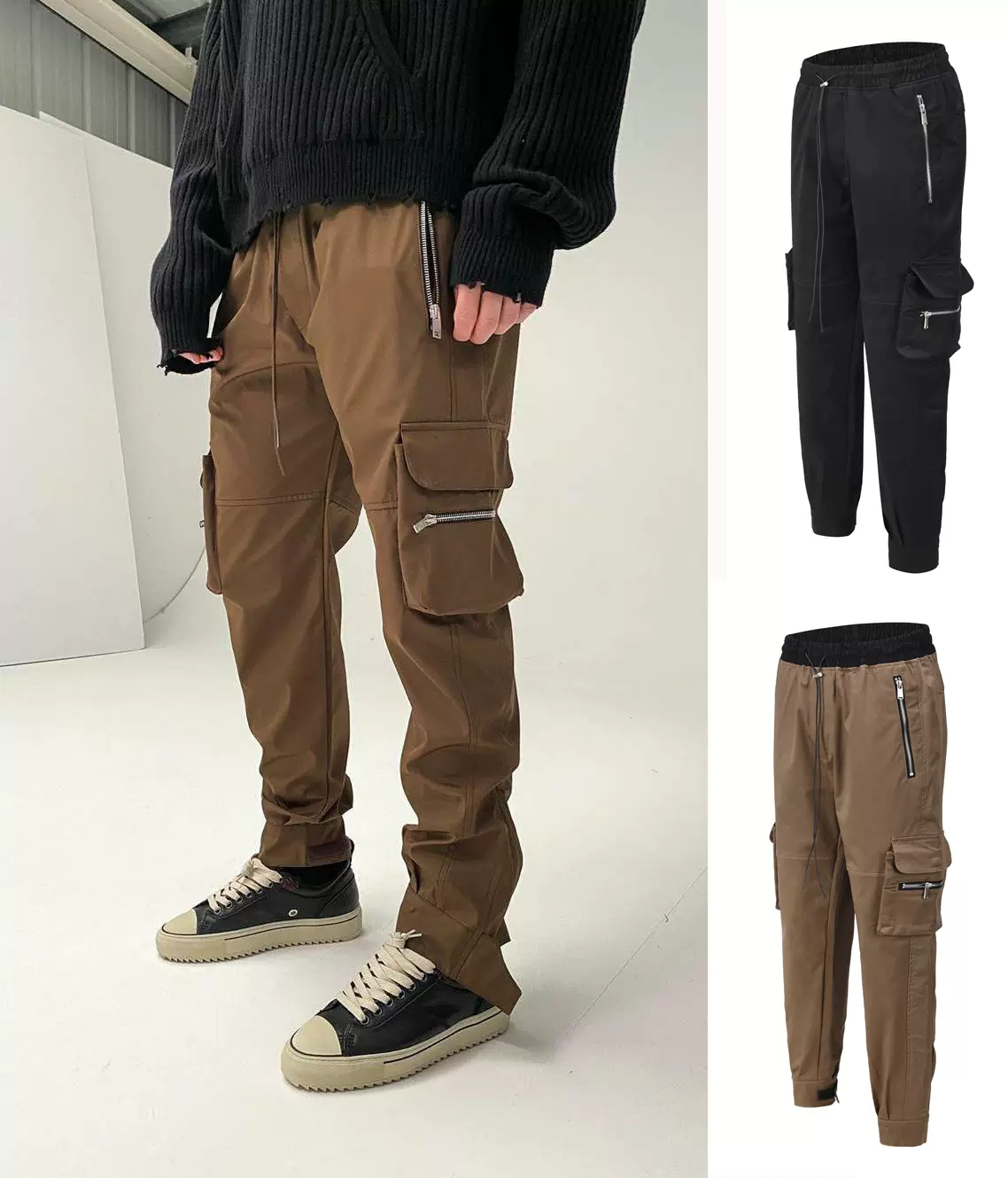 REPRESENT RHUDE Cargo pants 欧美高街魔术贴多袋工装束脚长裤-Taobao