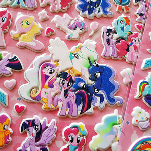 
Lecho Pony Pony Children's Sticker Girl Reward Decoration Cartoon Three-dimensional Sticker Birthday Gift Toys