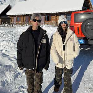 
126KID National Trend Brand Ethnic Style Cotton Clothes Men and Women Winter Couples Velcro Embroidered Cotton Clothes Coat Bread Clothes