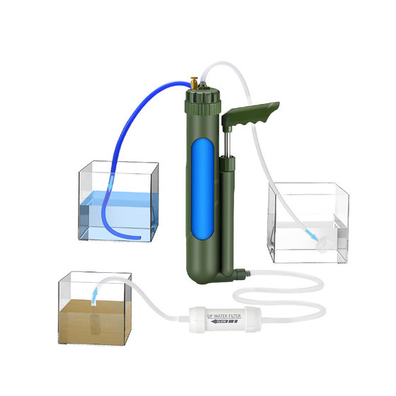 
Outdoor water purifier camping portable survival filter front UF hand pump pressure RO filter water purifier