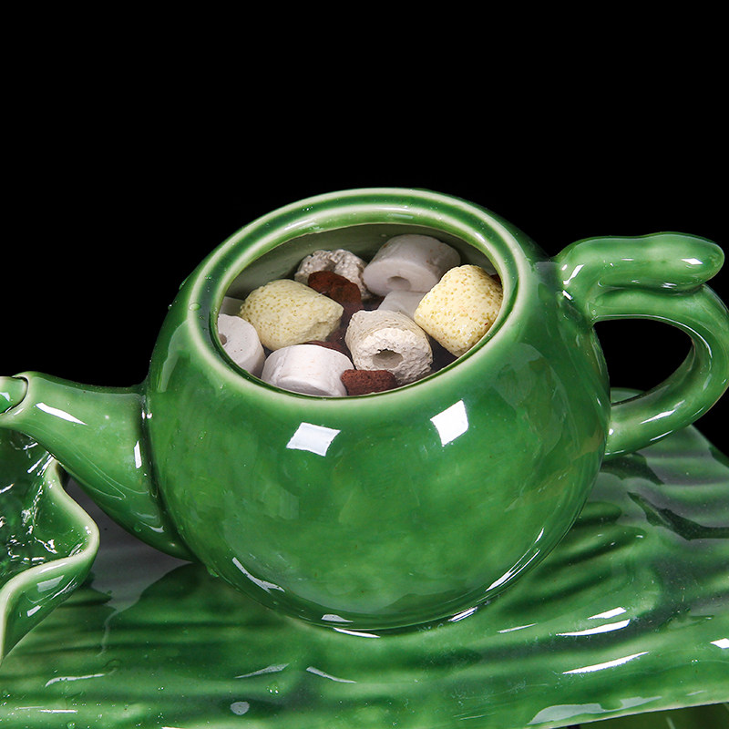 景徳鎮セラミック金魚鉢 - 中型 循環式噴水