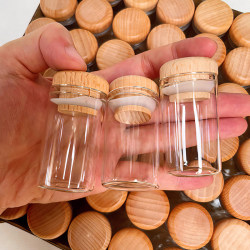 Mini cork push-type glass bottle