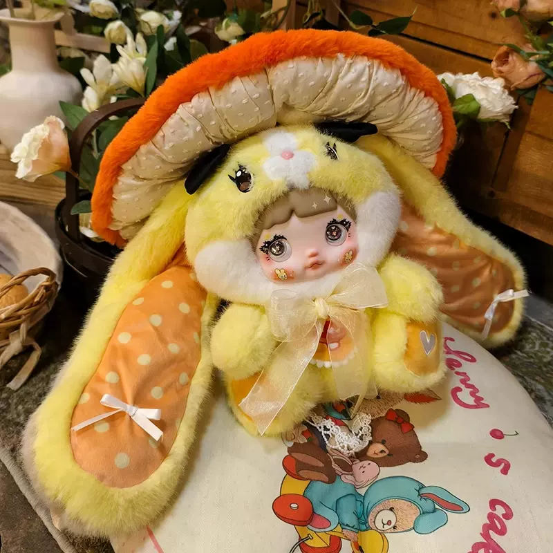 正版Nommi糯米儿400%蘑菇帽盲盒大体毛绒公仔玩偶可爱女