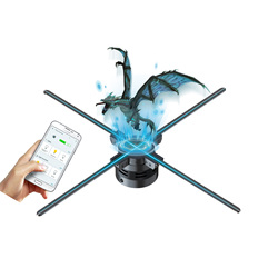 Naked-eye 3d Holographic Fan Holographic Projector Air Imaging Rotating Stereo Advertising Machine Led Display Spotlight