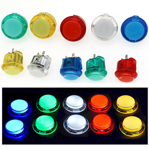 24/30 type imitation three and transparent card button with light keys 5V light -emitting game switch fighting arcade accessories