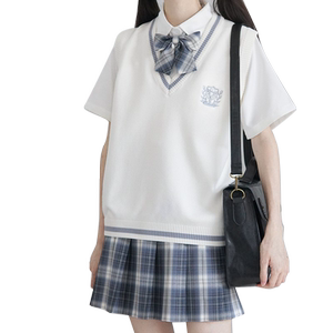 [Stabbed Article Original] On the eaves, the star JK/DK uniform genuine embroidered sweater knit the vest of autumn and winter new