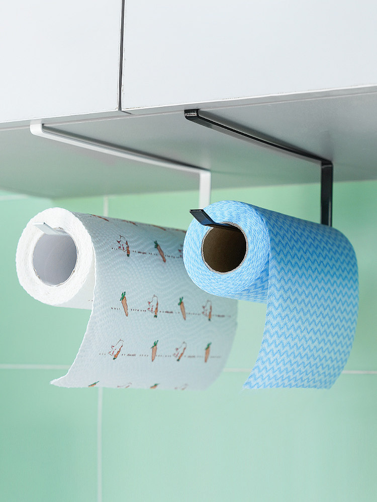 Nordic Kitchen Tissue Roll Holder - Punch-Free Paper Towel Rack