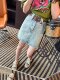 High-waisted denim short skirt for women in spring 2024 new fashionable slim fit and versatile A-line